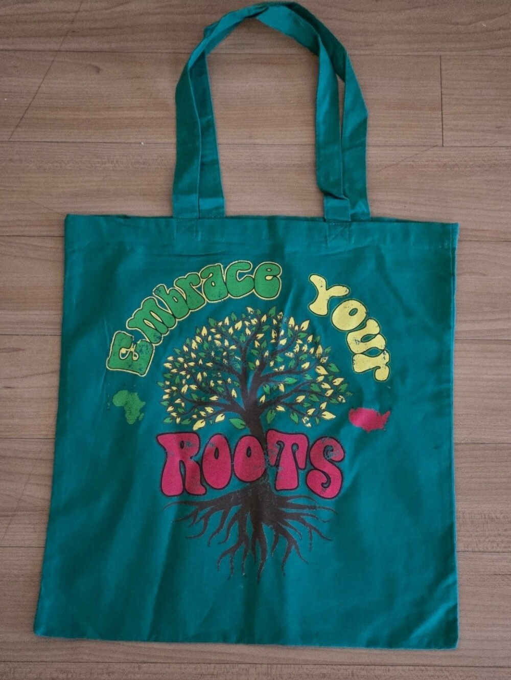 Embrace Your Roots Juneteenth Tree Graphic Reusable Tote Bag Green Canvas